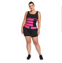 Load image into Gallery viewer, Image of the Glamour Lady Tree Belts Waist Trainer - a black neoprene waist trainer featuring a zipper and three belts design for superior control and shaping. Ideal for weight loss, sculpting, and posture improvement. Helps suppress hunger, reduce back pain, and flatten stomach. A must-have accessory for achieving a sleek silhouette.